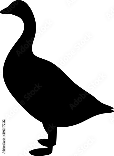 Goose Silhouette SVG Vector for Farm and Wildlife Design Projects