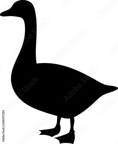 Goose Silhouette SVG Vector for Farm and Wildlife Design Projects