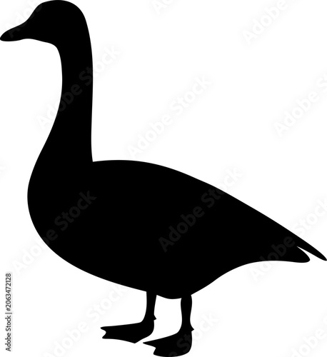 Goose Silhouette SVG Vector for Farm and Wildlife Design Projects