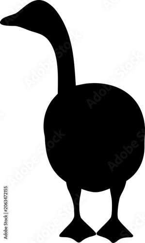 Goose Silhouette SVG Vector for Farm and Wildlife Design Projects