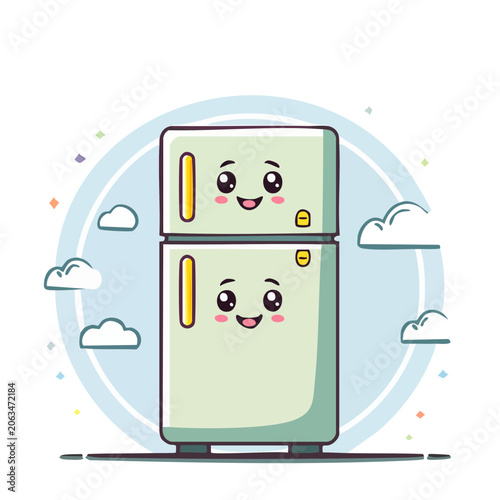 Flat design smiley face emoji vector