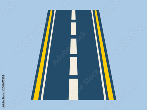 Road icon. Traffic icon. Flat vector icon concept.