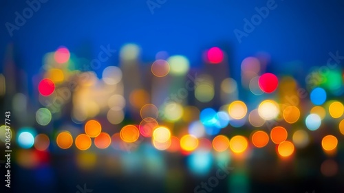 Abstract cityscape night bokeh lights vibrant urban background wallpaper design blurred colorful city night lights with vibrant bokeh urban background effect.