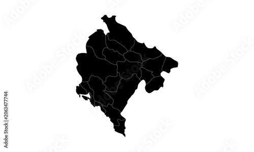 Maps of Montenegro Design Vector