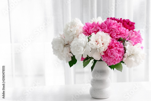 Elegant pink and white peon...