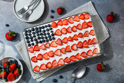 Foto Sweet Patriotic American Flag Cake
