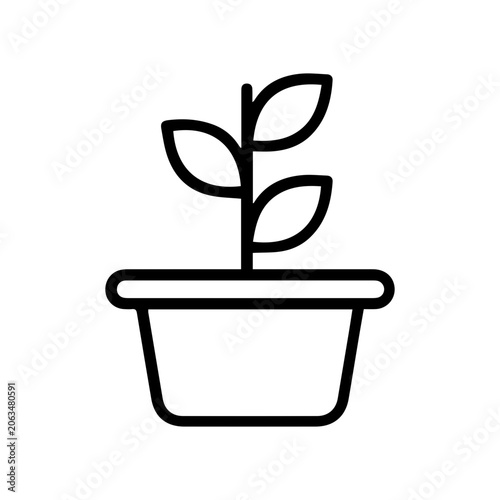Potted Plant Growth Icon