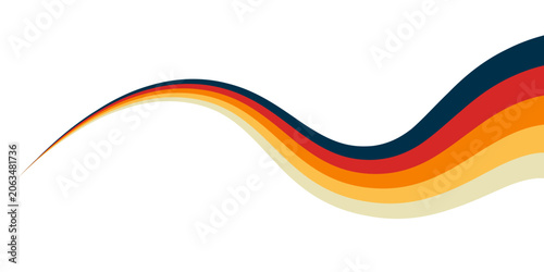 Abstract Gradient Color Swirl Shapes. Vector Graphics with Wavy Lines in Rainbow Colors. Colorful Liquid Wave Pattern. Squiggly Design Elements.