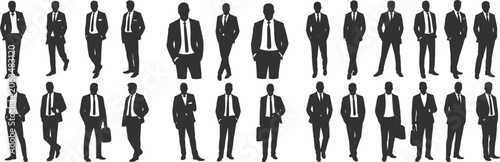 Foto Silhouettes of Businessmen in Suits untitled illustration