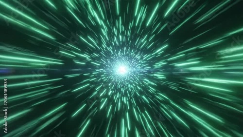 Abstract Light Beam Explosion Animation.