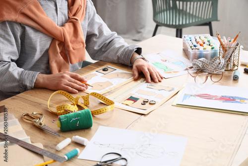 Male fashion designer with ...