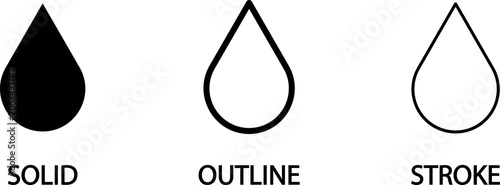 Water drop icon represents nature, water, natural, cooling. Vector illustration.