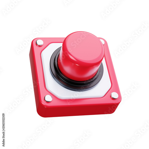 Red light 3d render icons