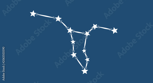 Foto Celestial Constellation Orion Star Map