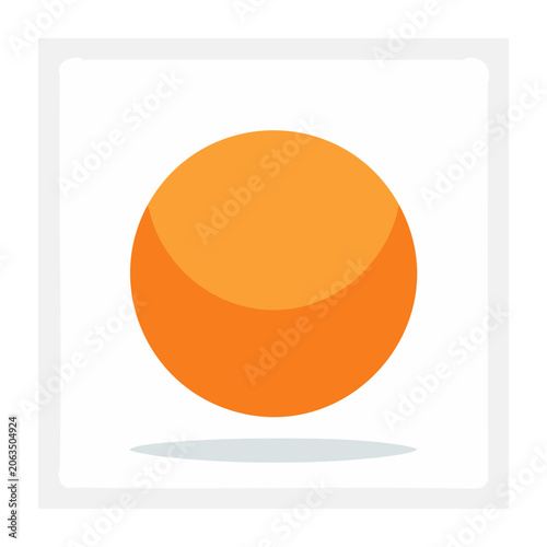 Orange sphere icon on white background