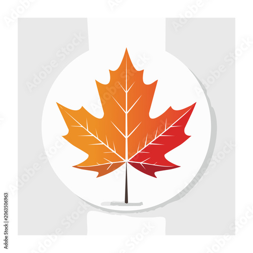 Red maple leaf vector icon