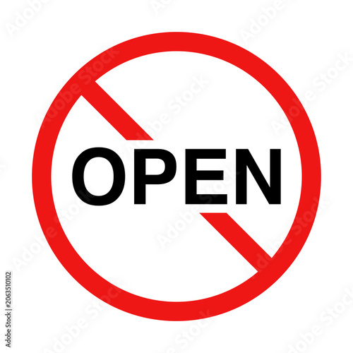 Do Not Open Sign on White Background