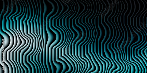 Dark abstract pattern with wavy teal gradient strips abstract gradient