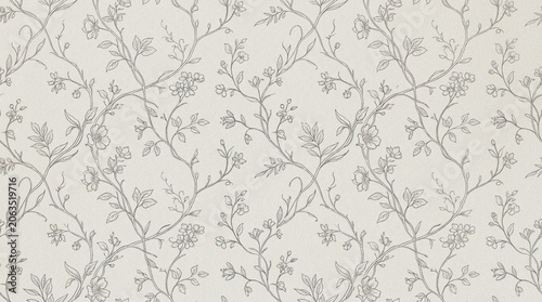 Elegant Floral Branch Pattern Background Texture.
