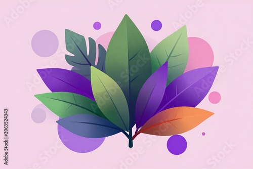 A bunch of leaves that are on a beige background