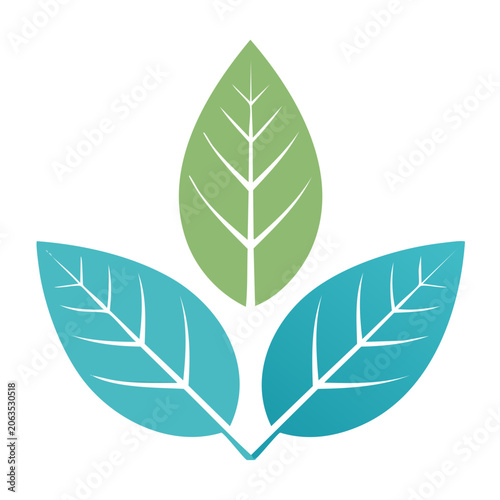 Recycling symbol with leaf and arrows