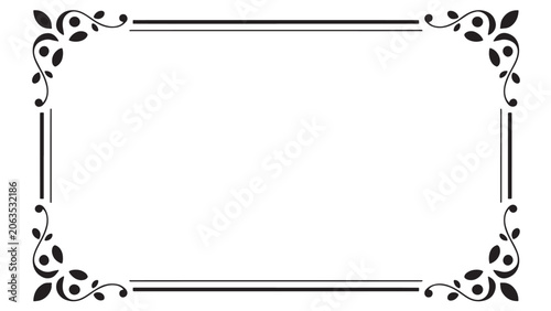 Vintage Ornamental Border Frame Elegant Certificate Vector Template