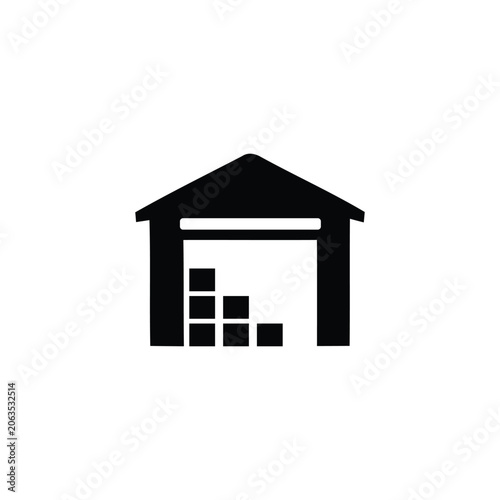 Black and white of a simple house with a gable roof and shuttered windows minimalist monochrome