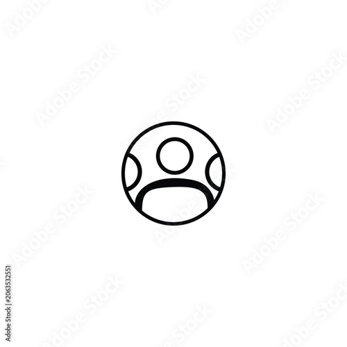 Black and white of a stylized sad face emoticon symbol emotion minimalist abstract face