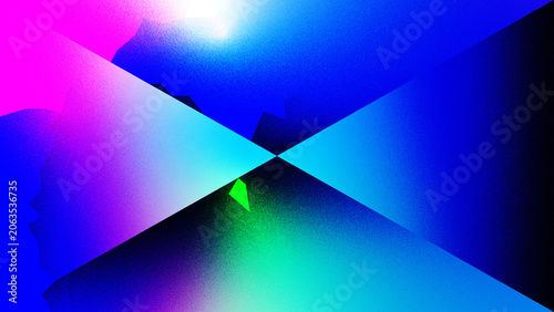 Fotografie Futuristic abstract blue light background with glowing lines and shapes, modern