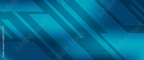 Abstract blue background with dynamic diagonal stripes line pattern minimal geometric technology dark cyan gradient color texture banner for corporate business presentation vecto