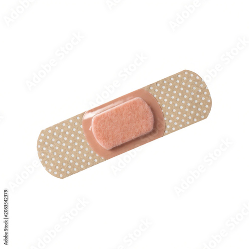 Adhesive bandage elastic medical plaster isolated on transparent background