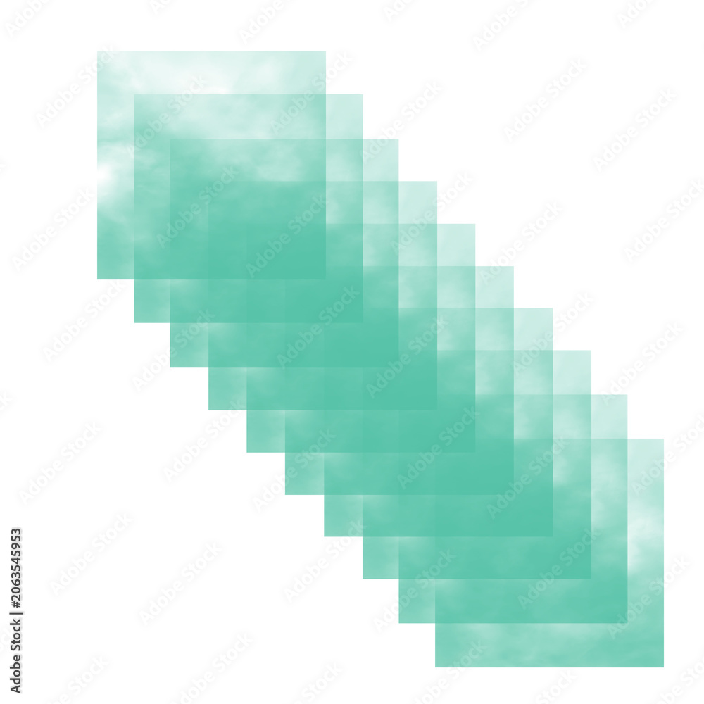 Fototapeta premium A mesmerizing cascade of turquoise geometric shapes creating a futuristic stepped landscape illusion