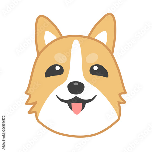 かわいいコーギー犬のイラスト