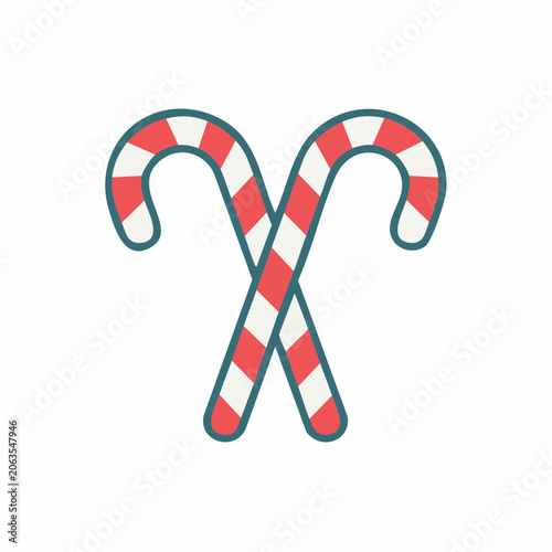 Two Crossed Candy Canes
