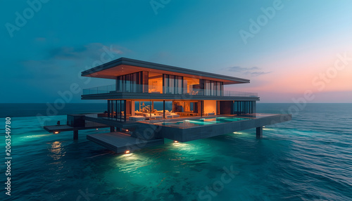 Oceanfront Glass Mansion