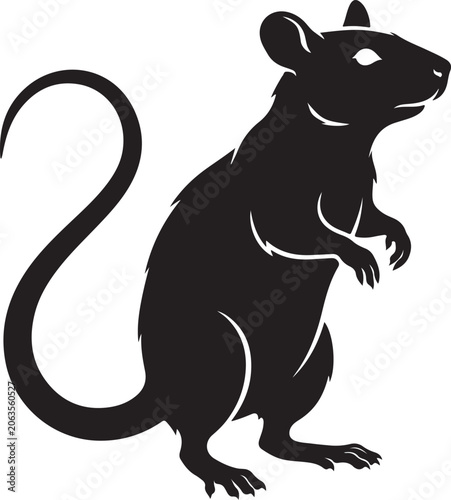 Rat Wildlife Silhouette Vector