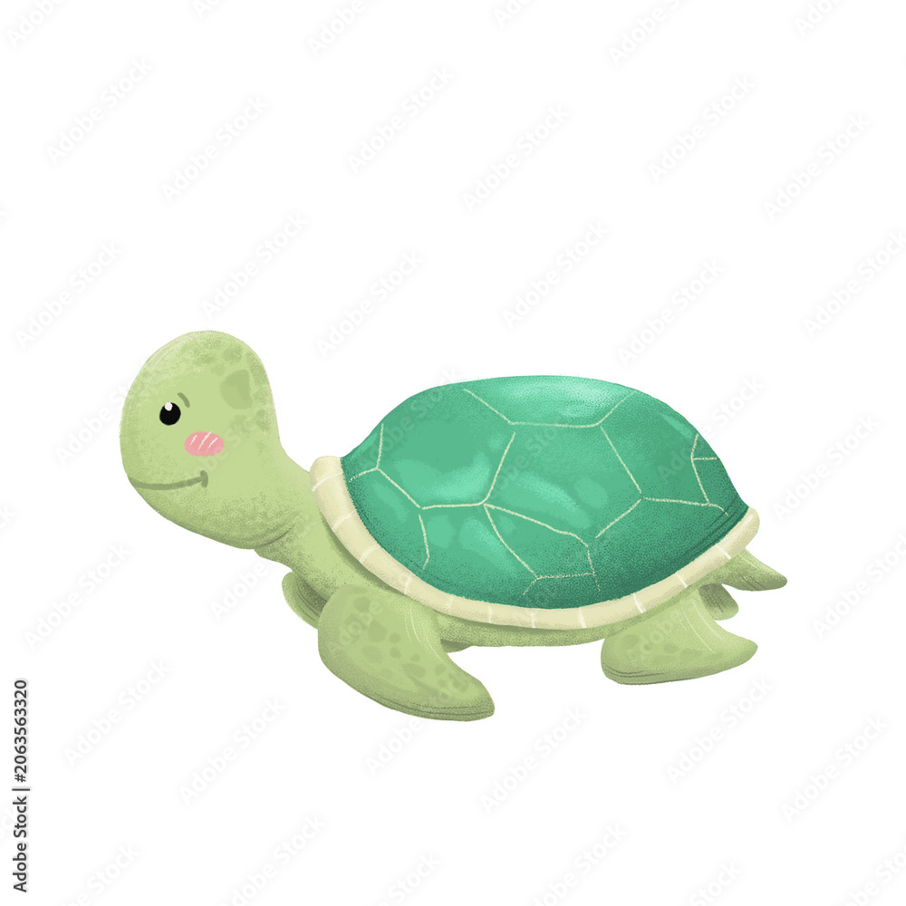Obraz premium smiling cute sea turtle