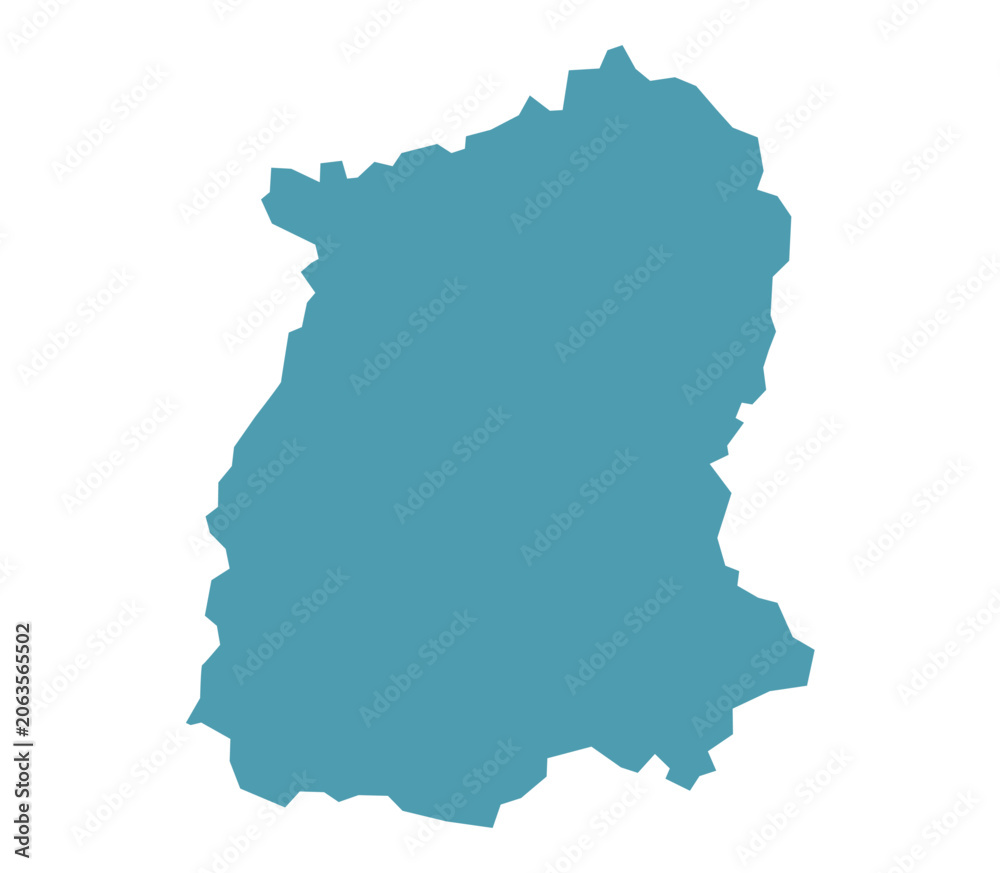 Obraz premium Sikkim state map with flat blue color design