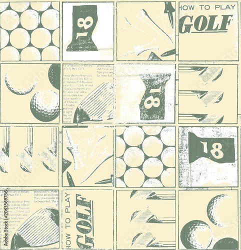 Vintage golf instruction guide with illustrations and tips on playing techniques