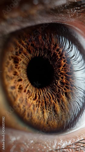 Extreme close-up of a human eye showing intricate iris details