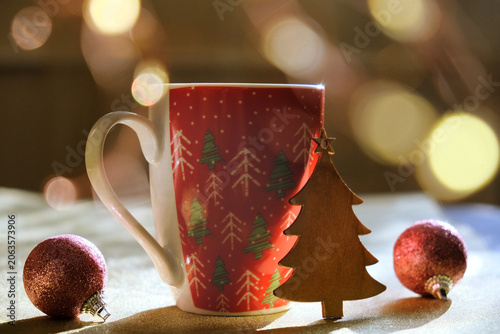 Photography Сup of coffee, comforting hot chocolate invites you to pause, enjoy  moment