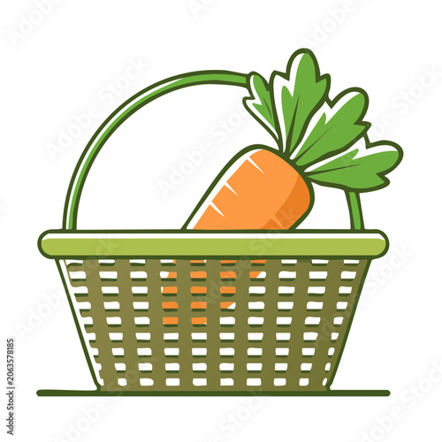 Flat design potted plant vector illustration