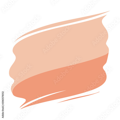 Orange abstract wave shape flat design