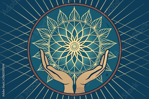 oriental mandala motif