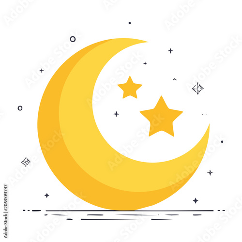 Flat design sun with smiley face vector