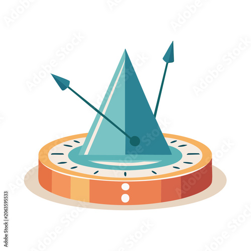 Flat design 3D sailboat isolated on transparent background