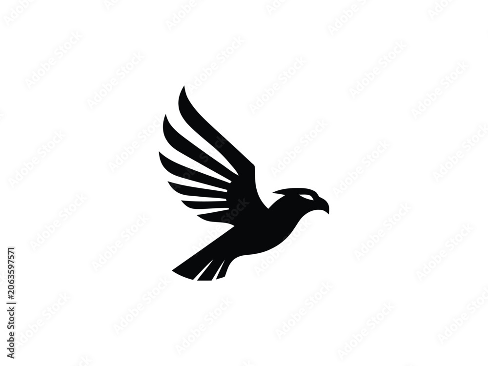 Fototapeta premium Bold Hawk Bird Emblem Mark Company Symbol