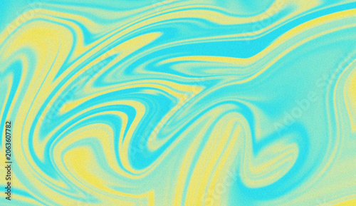 Obraz na plátne Hypnotic swirling blend of electric yellow and bright cyan creating a mesmerizin