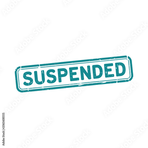 Valokuva Suspended Stamp With Distressed Texture On White Background