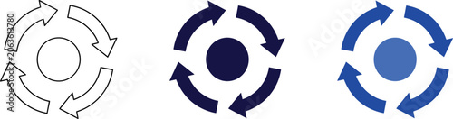 Refresh and Sync Arrow Icons in Multiple Styles